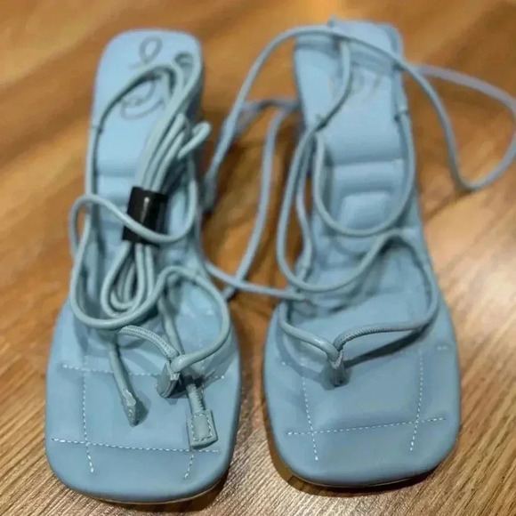 Sam Edelman Fae Sky Blue Leather Sandal NWT - Picture 6 of 7